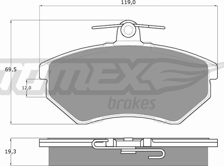 TOMEX brakes TX 10-11 - Гальмівні колодки, дискові гальма autozip.com.ua