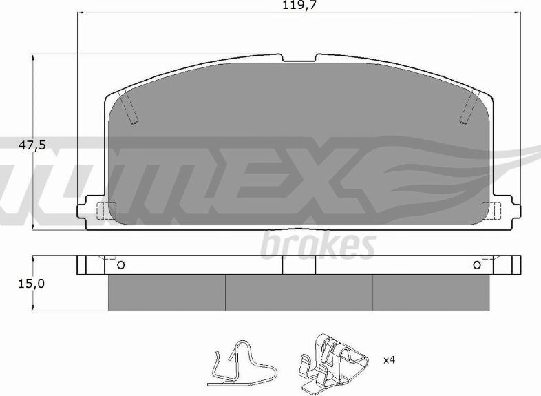 TOMEX brakes TX 10-17 - Гальмівні колодки, дискові гальма autozip.com.ua
