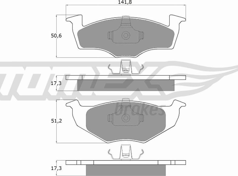 TOMEX brakes TX 10-85 - Гальмівні колодки, дискові гальма autozip.com.ua