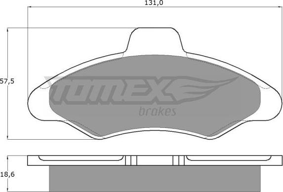 TOMEX brakes TX 10-82 - Гальмівні колодки, дискові гальма autozip.com.ua