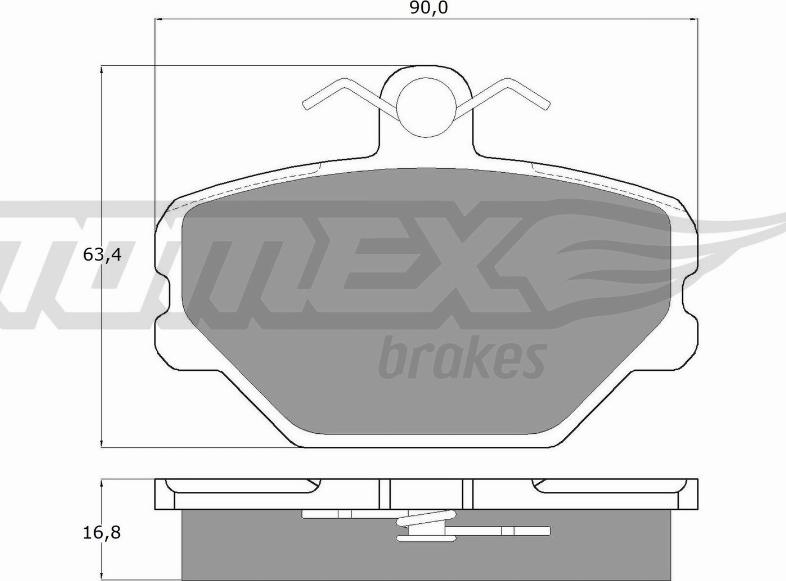 TOMEX brakes TX 10-39 - Гальмівні колодки, дискові гальма autozip.com.ua