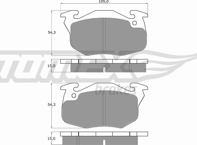 TOMEX brakes TX 10-35 - Гальмівні колодки, дискові гальма autozip.com.ua