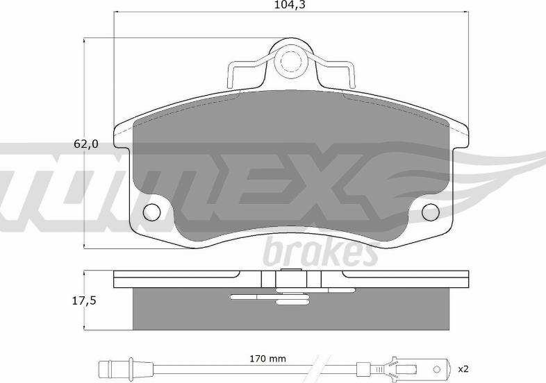 TOMEX brakes TX 10-361 - Гальмівні колодки, дискові гальма autozip.com.ua