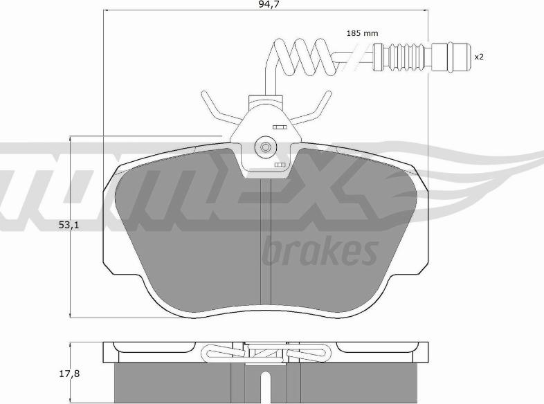 TOMEX brakes TX 10-381 - Гальмівні колодки, дискові гальма autozip.com.ua