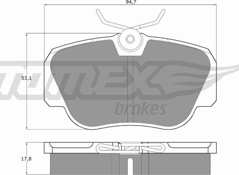 TOMEX brakes TX 10-38 - Гальмівні колодки, дискові гальма autozip.com.ua