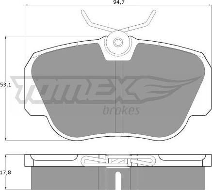 TOMEX brakes TX 10-38 - Гальмівні колодки, дискові гальма autozip.com.ua