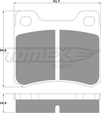 TOMEX brakes TX 10-371 - Гальмівні колодки, дискові гальма autozip.com.ua