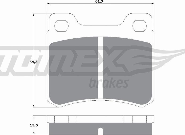 TOMEX brakes TX 10-37 - Гальмівні колодки, дискові гальма autozip.com.ua