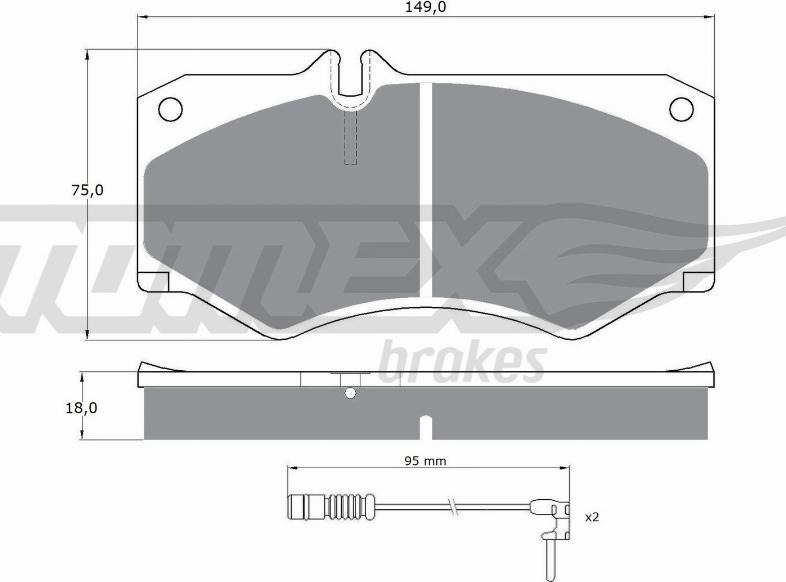 TOMEX brakes TX 10-201 - Гальмівні колодки, дискові гальма autozip.com.ua