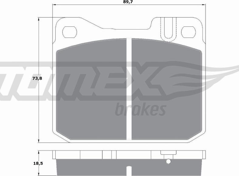 TOMEX brakes TX 10-224 - Гальмівні колодки, дискові гальма autozip.com.ua