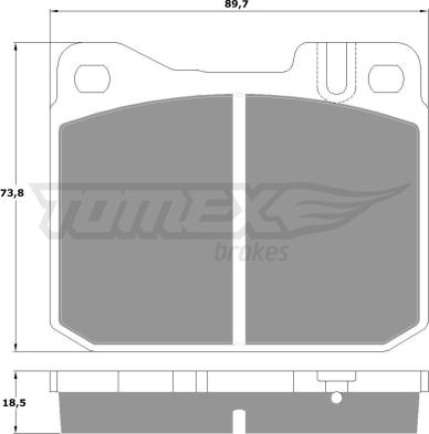 TOMEX brakes TX 10-224 - Гальмівні колодки, дискові гальма autozip.com.ua