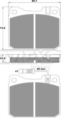 TOMEX brakes TX 10-221 - Гальмівні колодки, дискові гальма autozip.com.ua