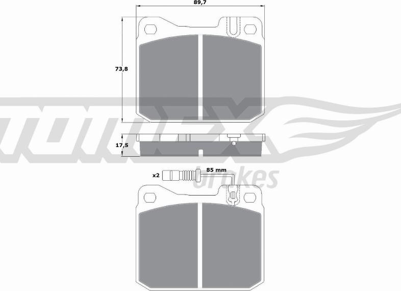 TOMEX brakes TX 10-223 - Гальмівні колодки, дискові гальма autozip.com.ua
