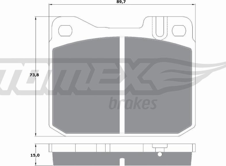 TOMEX brakes TX 10-22 - Гальмівні колодки, дискові гальма autozip.com.ua