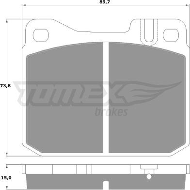 TOMEX brakes TX 10-22 - Гальмівні колодки, дискові гальма autozip.com.ua