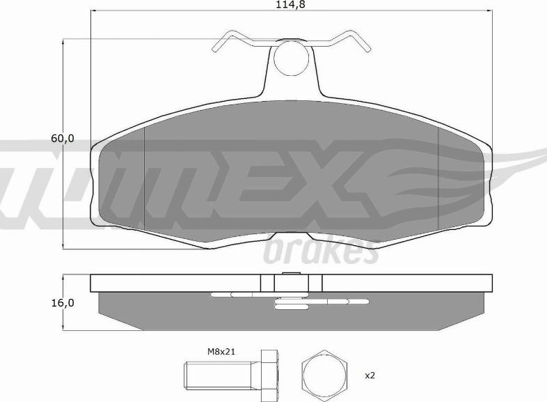 TOMEX brakes TX 10-272 - Гальмівні колодки, дискові гальма autozip.com.ua