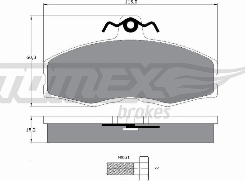TOMEX brakes TX 10-27 - Гальмівні колодки, дискові гальма autozip.com.ua
