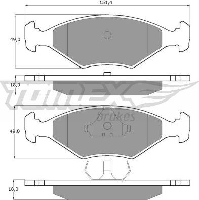 TOMEX brakes TX 10-79 - Гальмівні колодки, дискові гальма autozip.com.ua