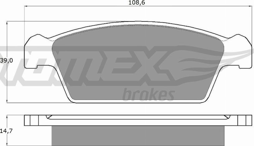 TOMEX brakes TX 10-75 - Гальмівні колодки, дискові гальма autozip.com.ua