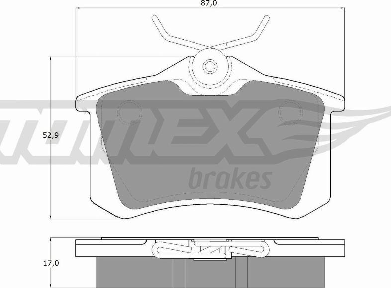 TOMEX brakes TX 10-781 - Гальмівні колодки, дискові гальма autozip.com.ua