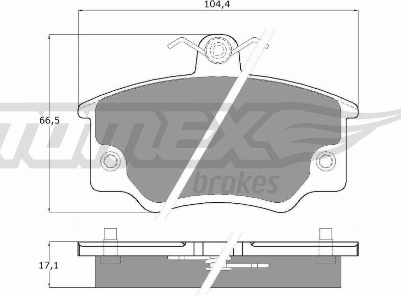 TOMEX brakes TX 10-731 - Гальмівні колодки, дискові гальма autozip.com.ua