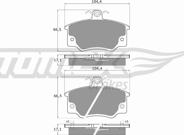 TOMEX brakes TX 10-73 - Гальмівні колодки, дискові гальма autozip.com.ua