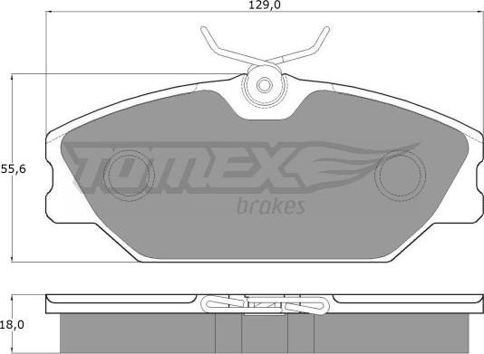 TOMEX brakes TX 10-771 - Гальмівні колодки, дискові гальма autozip.com.ua