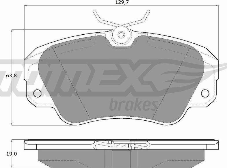 TOMEX brakes TX 11-91 - Гальмівні колодки, дискові гальма autozip.com.ua