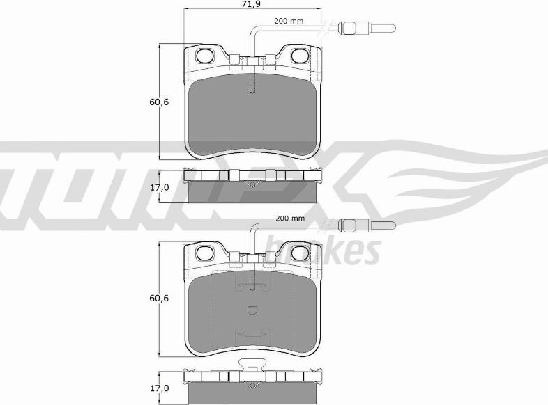 TOMEX brakes TX 11-98 - Гальмівні колодки, дискові гальма autozip.com.ua