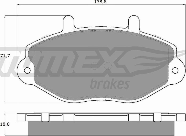 TOMEX brakes TX 11-92 - Гальмівні колодки, дискові гальма autozip.com.ua
