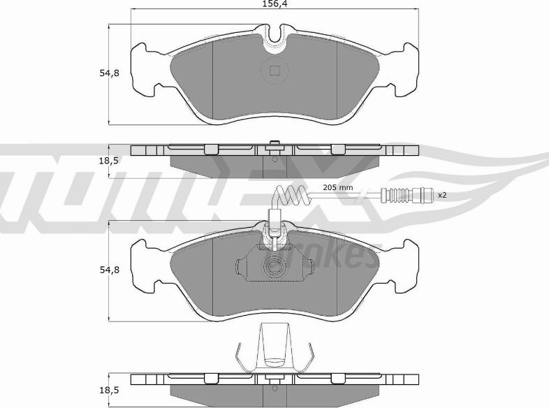 TOMEX brakes TX 11-491 - Гальмівні колодки, дискові гальма autozip.com.ua