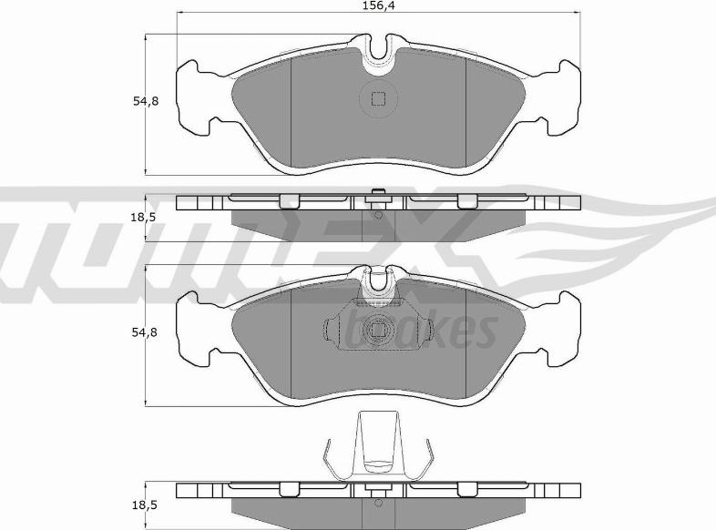 TOMEX brakes TX 11-49 - Гальмівні колодки, дискові гальма autozip.com.ua