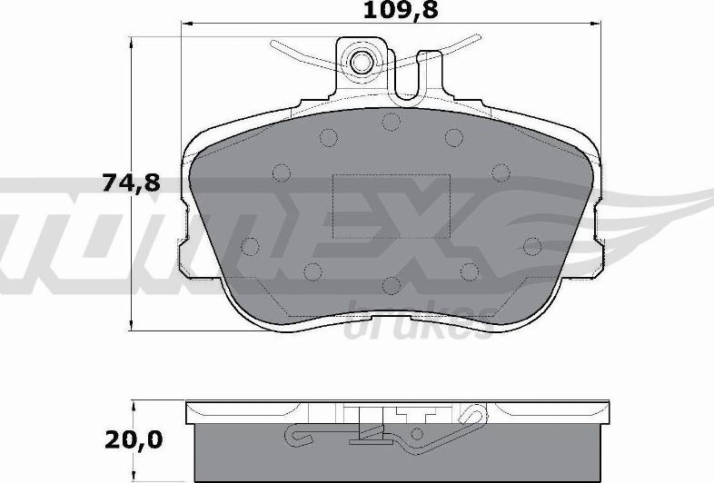 TOMEX brakes TX 11-46 - Гальмівні колодки, дискові гальма autozip.com.ua