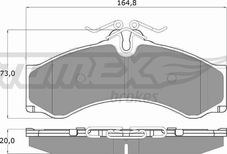 TOMEX brakes TX 11-48 - Гальмівні колодки, дискові гальма autozip.com.ua