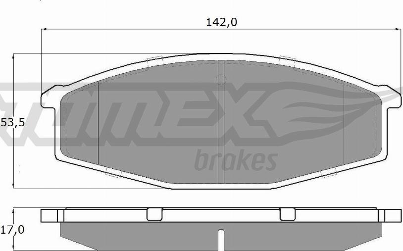 TOMEX brakes TX 11-56 - Гальмівні колодки, дискові гальма autozip.com.ua