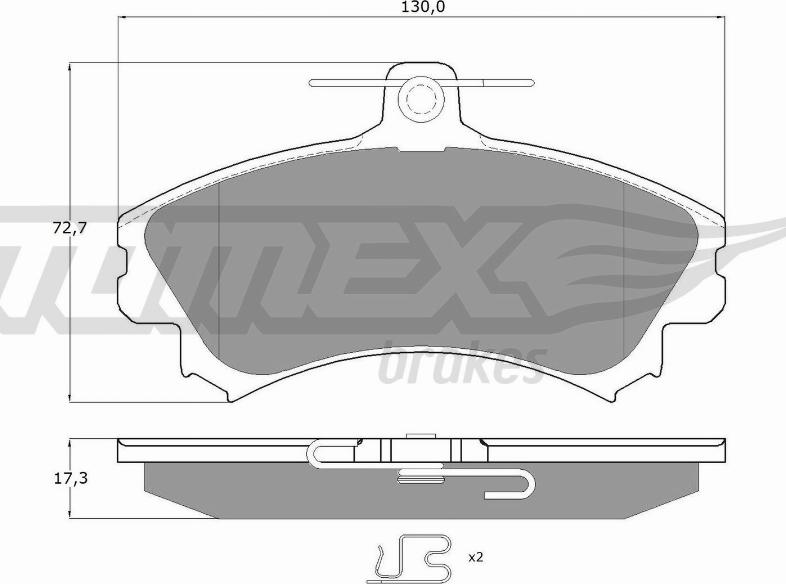 TOMEX brakes TX 11-521 - Гальмівні колодки, дискові гальма autozip.com.ua