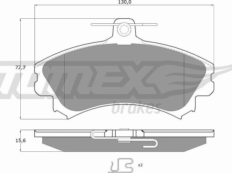 TOMEX brakes TX 11-52 - Гальмівні колодки, дискові гальма autozip.com.ua