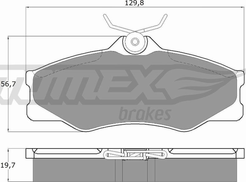 TOMEX brakes TX 11-66 - Гальмівні колодки, дискові гальма autozip.com.ua