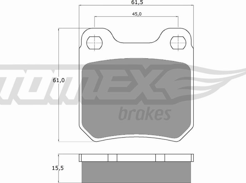 TOMEX brakes TX 11-60 - Гальмівні колодки, дискові гальма autozip.com.ua