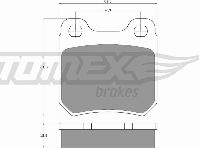 TOMEX brakes TX 11-61 - Гальмівні колодки, дискові гальма autozip.com.ua