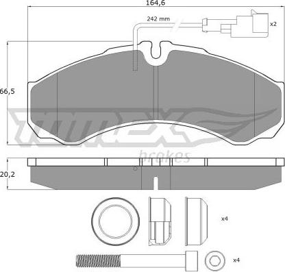 TOMEX brakes TX 11-112 - Гальмівні колодки, дискові гальма autozip.com.ua