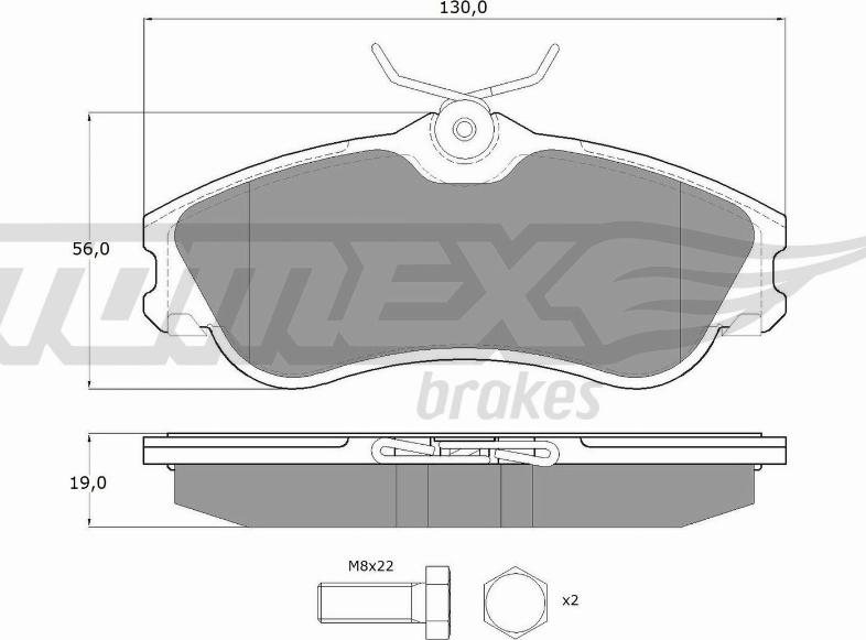 TOMEX brakes TX 11-121 - Гальмівні колодки, дискові гальма autozip.com.ua