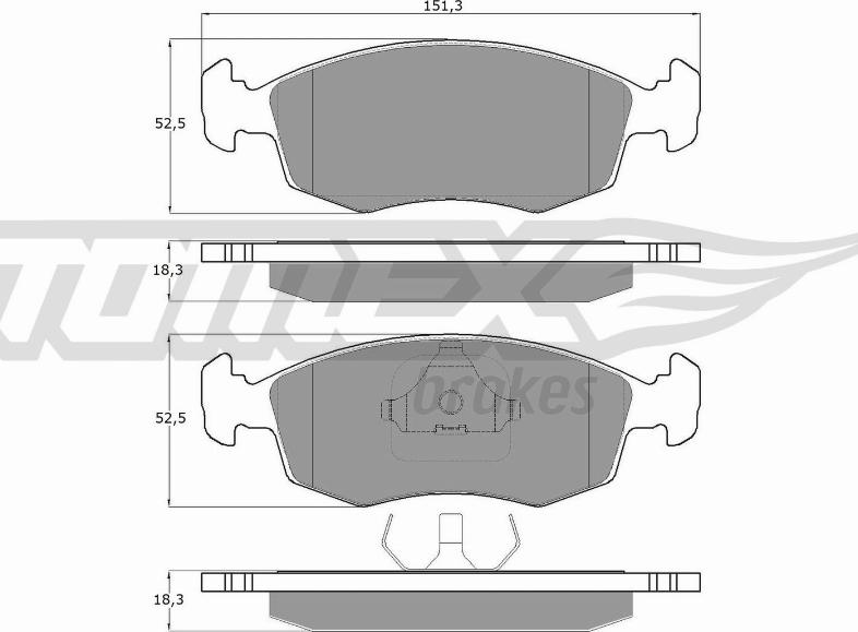 TOMEX brakes TX 11-85 - Гальмівні колодки, дискові гальма autozip.com.ua