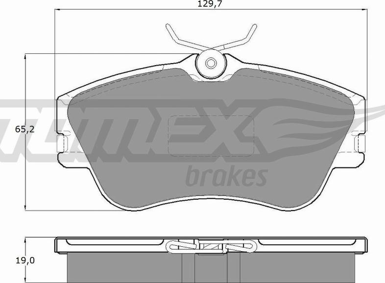 TOMEX brakes TX 11-82 - Гальмівні колодки, дискові гальма autozip.com.ua