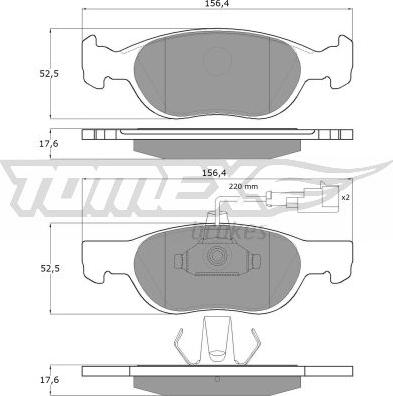 TOMEX brakes TX 11-87 - Гальмівні колодки, дискові гальма autozip.com.ua