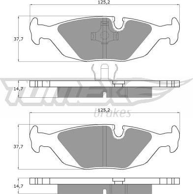 TOMEX brakes TX 11-302 - Гальмівні колодки, дискові гальма autozip.com.ua