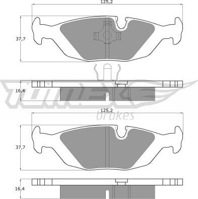 TOMEX brakes TX 11-30 - Гальмівні колодки, дискові гальма autozip.com.ua