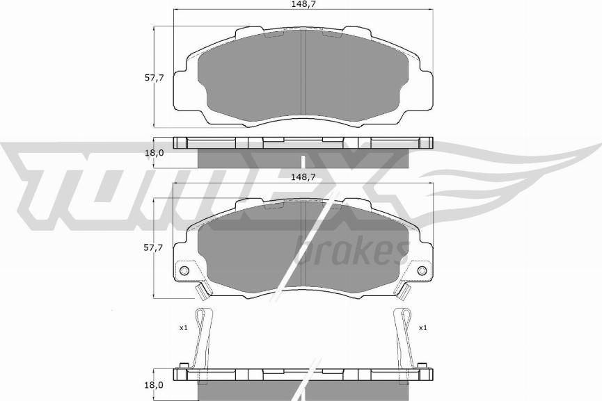 TOMEX brakes TX 11-37 - Гальмівні колодки, дискові гальма autozip.com.ua