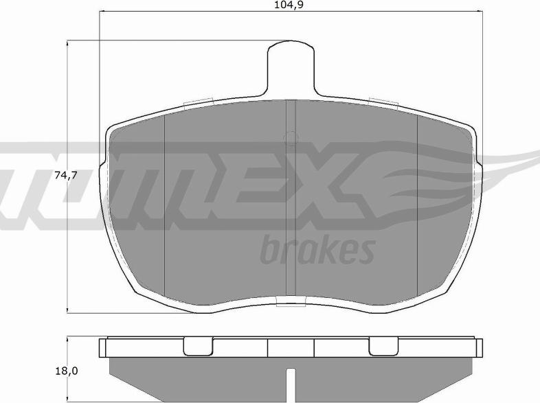 TOMEX brakes TX 11-21 - Гальмівні колодки, дискові гальма autozip.com.ua