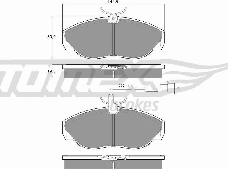 TOMEX brakes TX 11-721 - Гальмівні колодки, дискові гальма autozip.com.ua